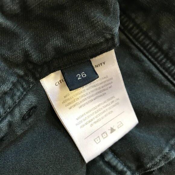 Citizens of Humanity Agni Utility Pants Trousers Womens 26 Black Cuffed Jeans - Picture 10 of 13